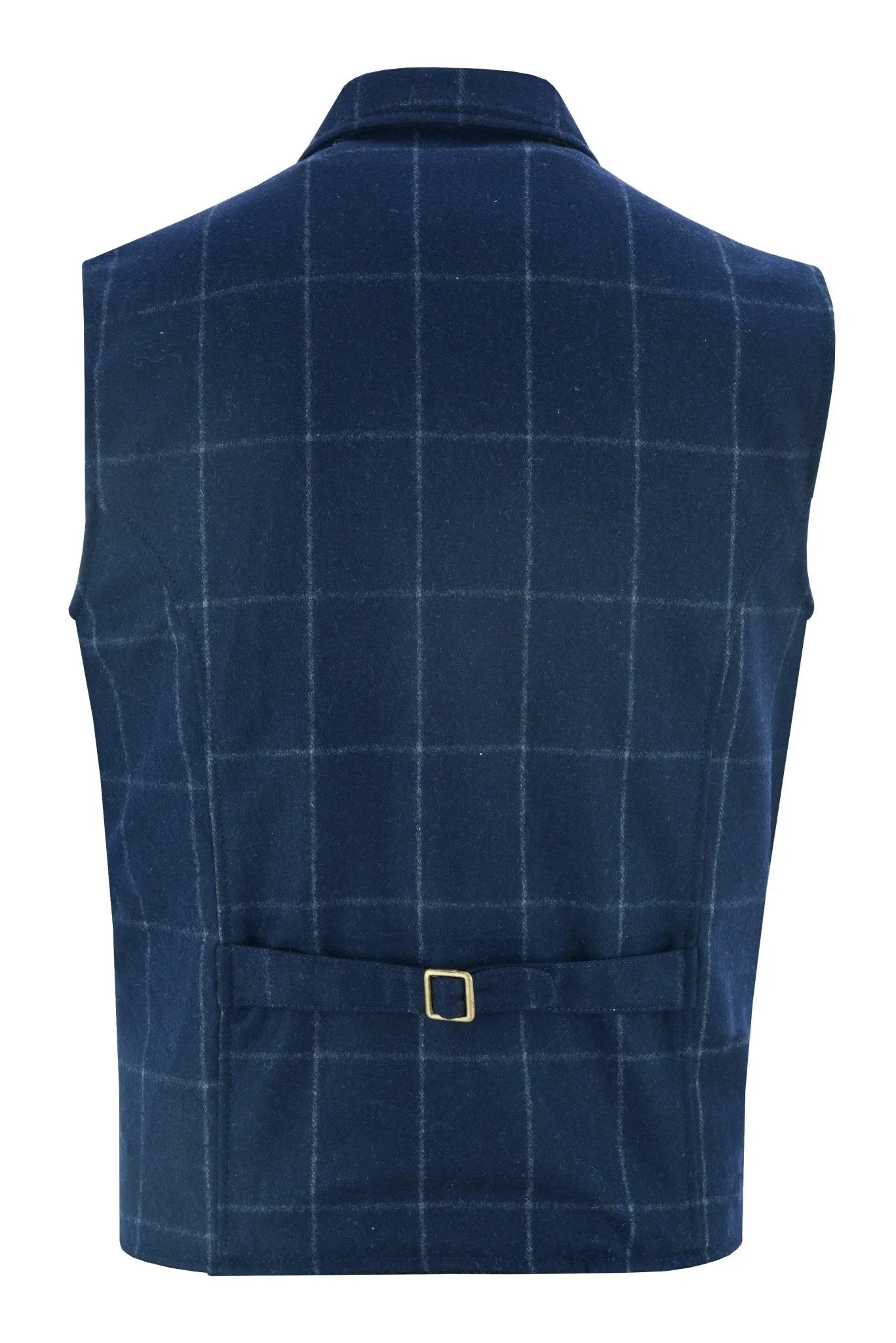 Mens Blazer Style Formal Check Suit Waistcoat Vest Tweed Wool