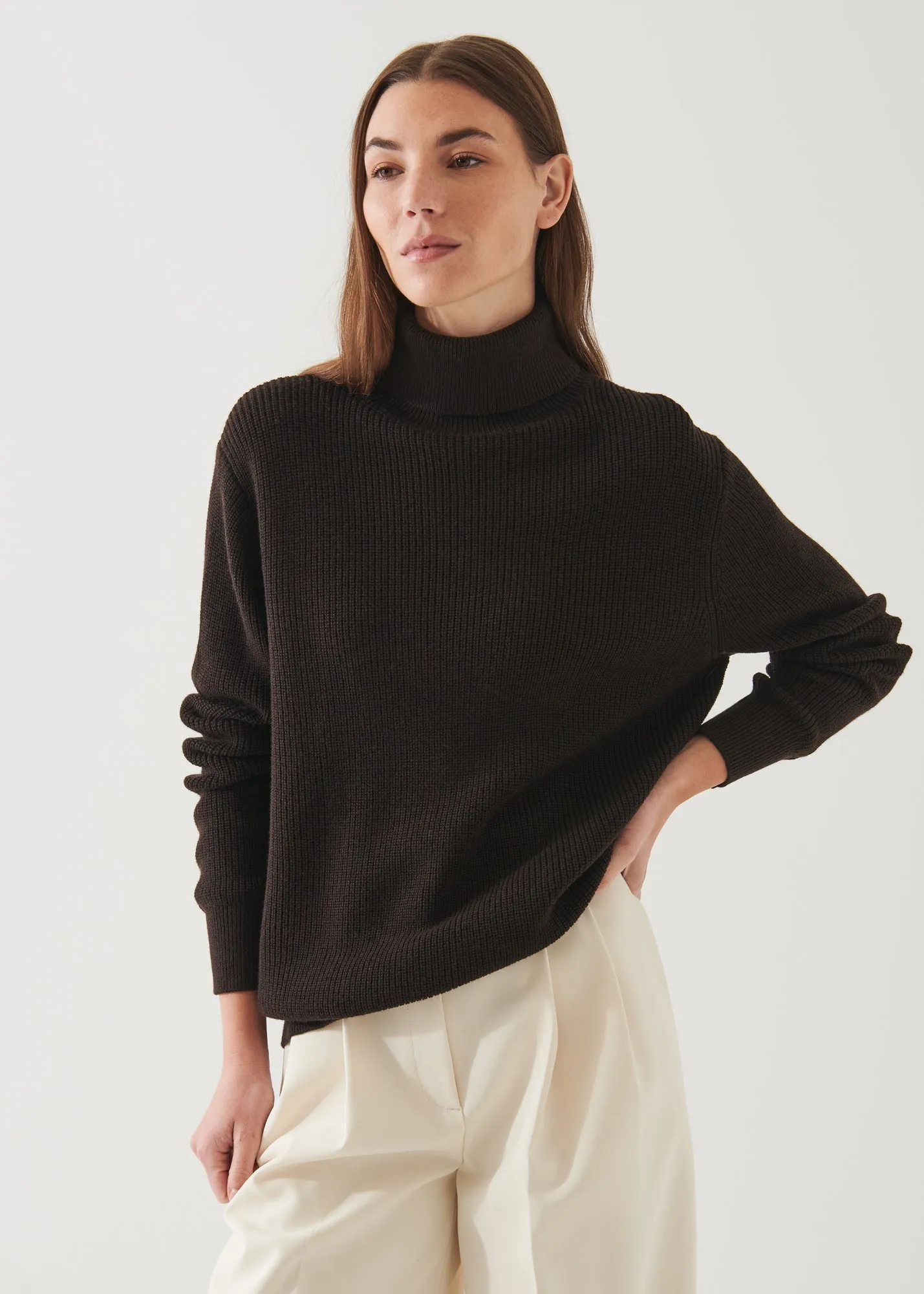 Men's Ribbed Turtleneck Sweater for Boyfriend