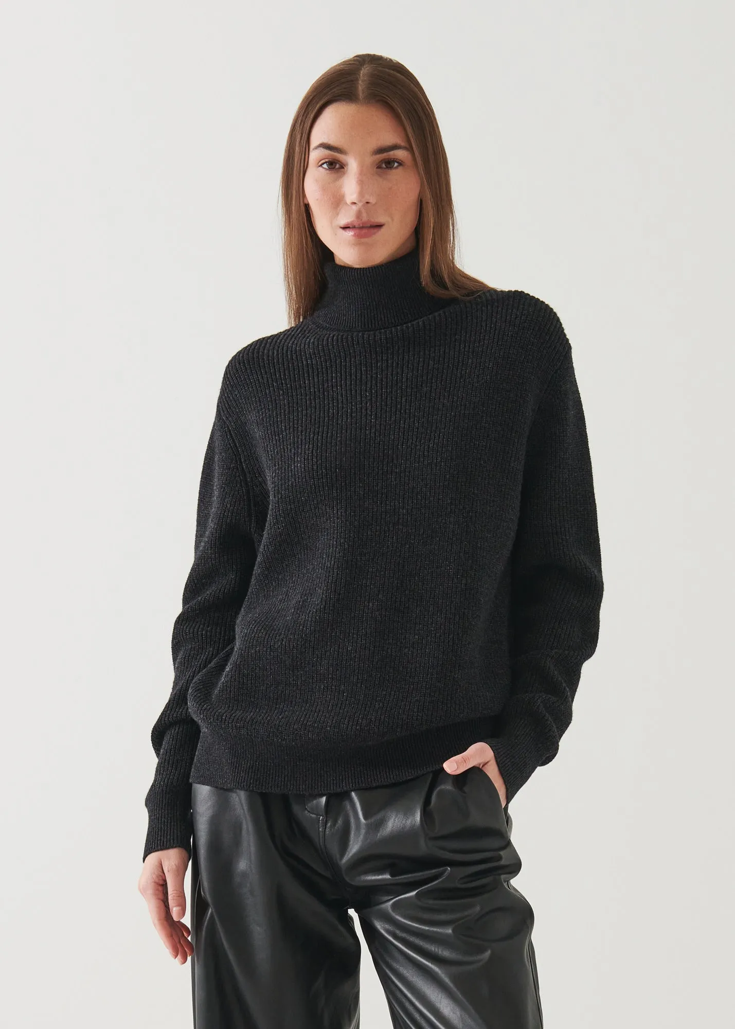 Men's Ribbed Turtleneck Sweater for Boyfriend