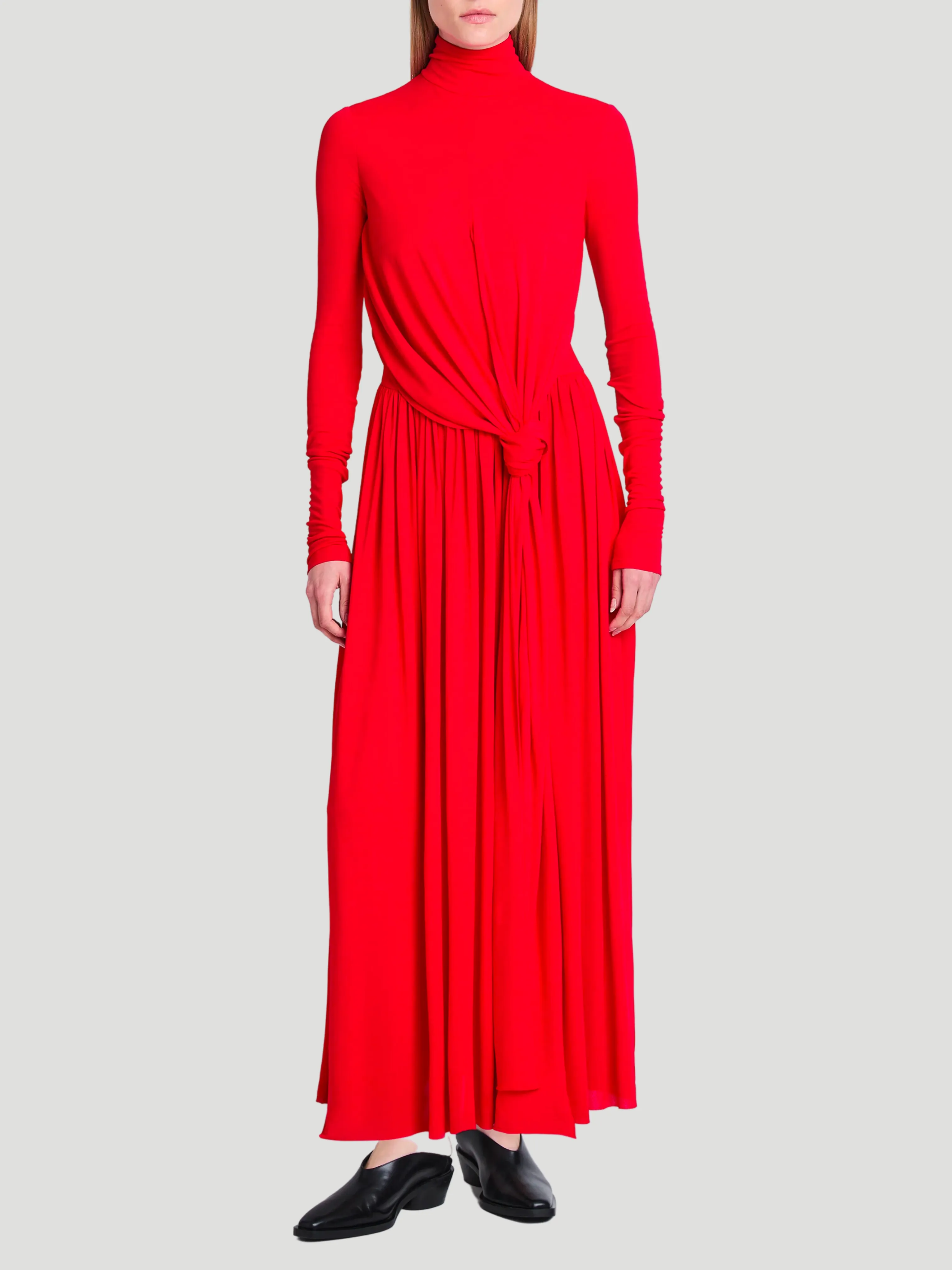 Meret Jersey Turtleneck Maxi Dress