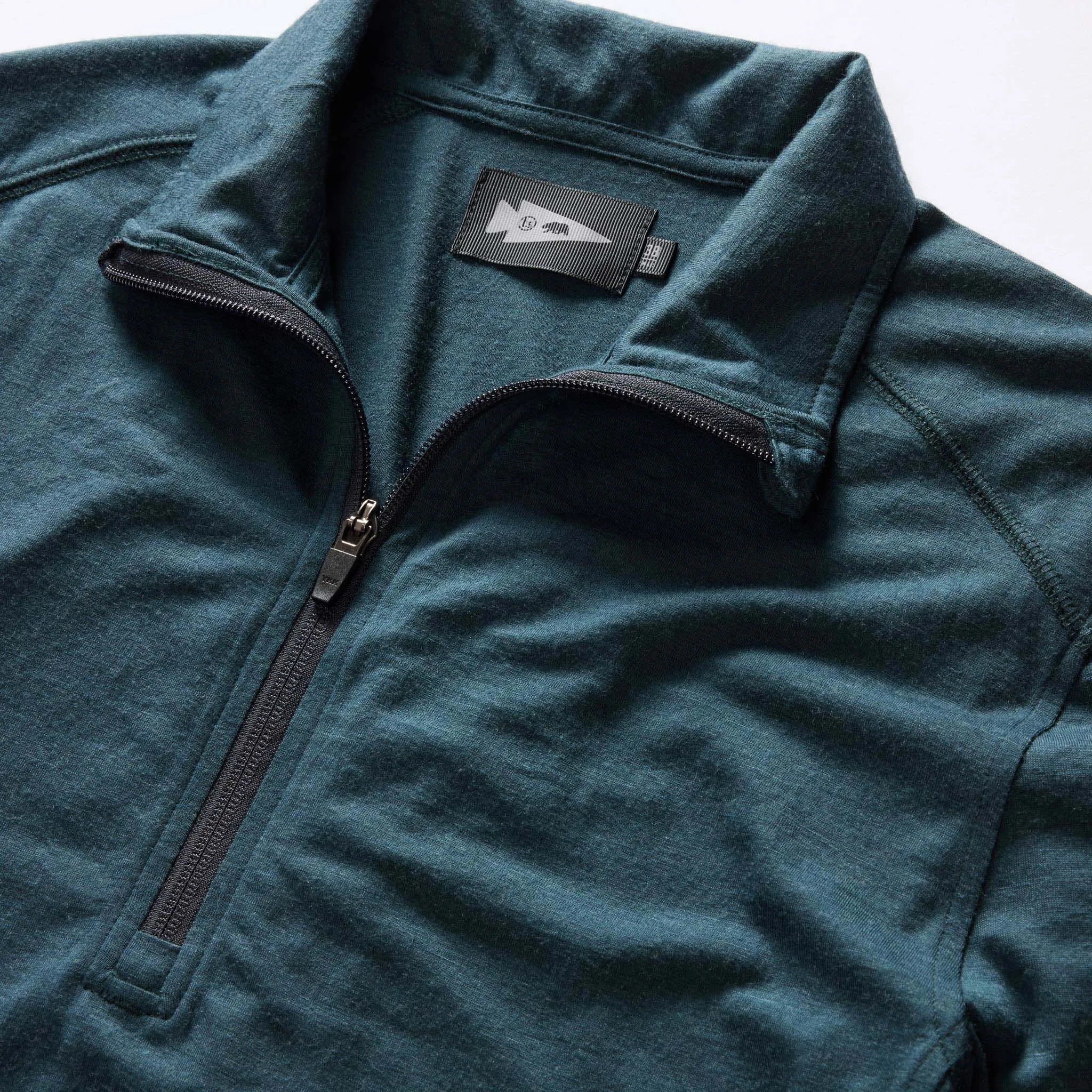 Merino Half Zip Forest