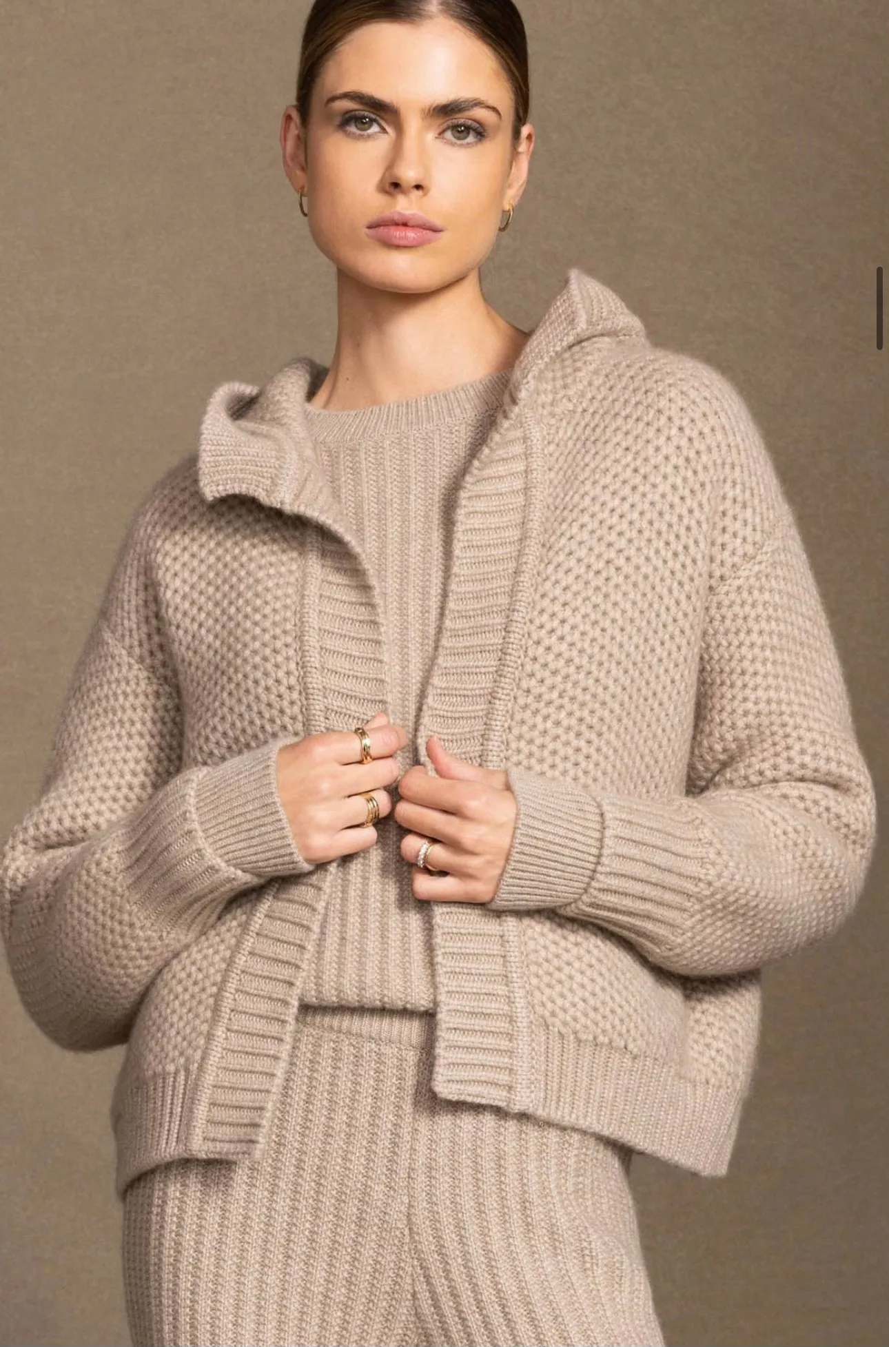 MIA Hooded Cardigan - Naked Cashmere