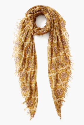 Mineral Yellow Cashmere Silk Scarf