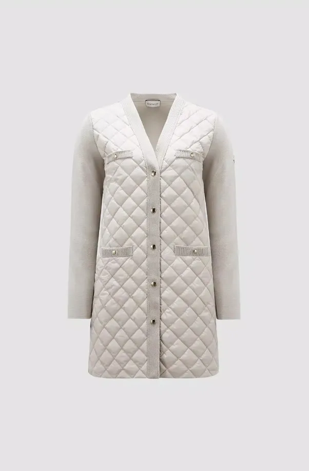 Moncler Padded Wool Long Cardigan