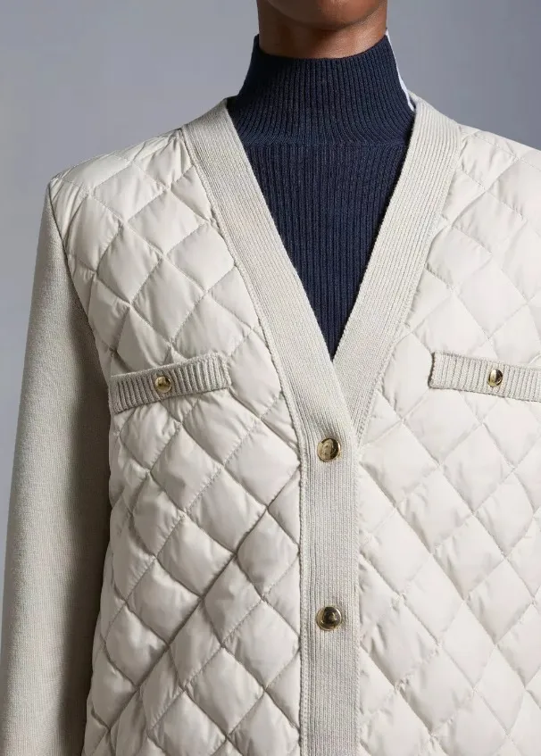 Moncler Padded Wool Long Cardigan