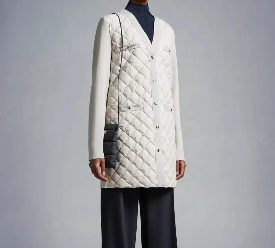 Moncler Padded Wool Long Cardigan