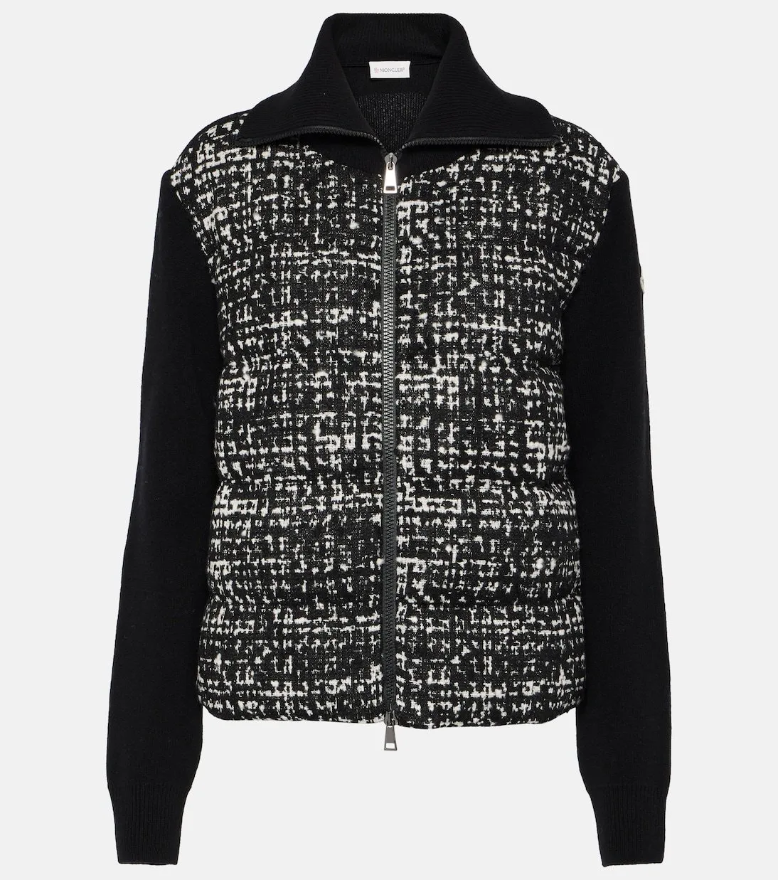 Moncler Padded Wool Tweed Cardigan