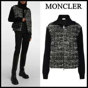 Moncler Padded Wool Tweed Cardigan