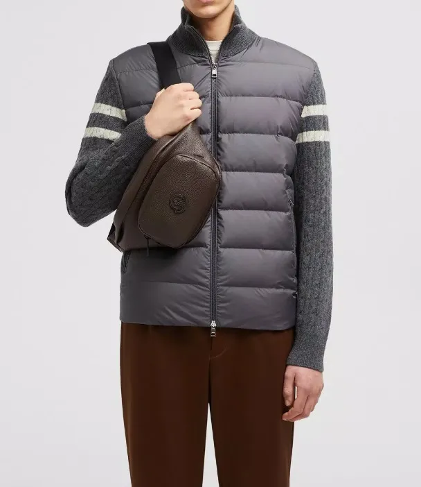 Moncler Padded Wool Zip Cardigan