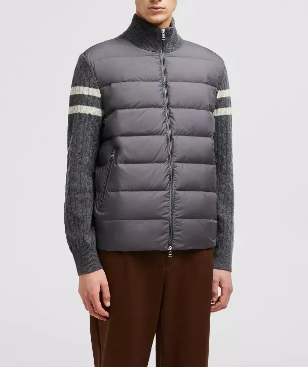 Moncler Padded Wool Zip Cardigan