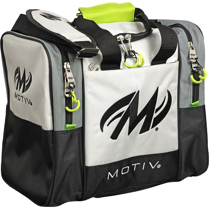 Motiv Shock 1 Ball Single Tote Blizzard White Bowling Bag