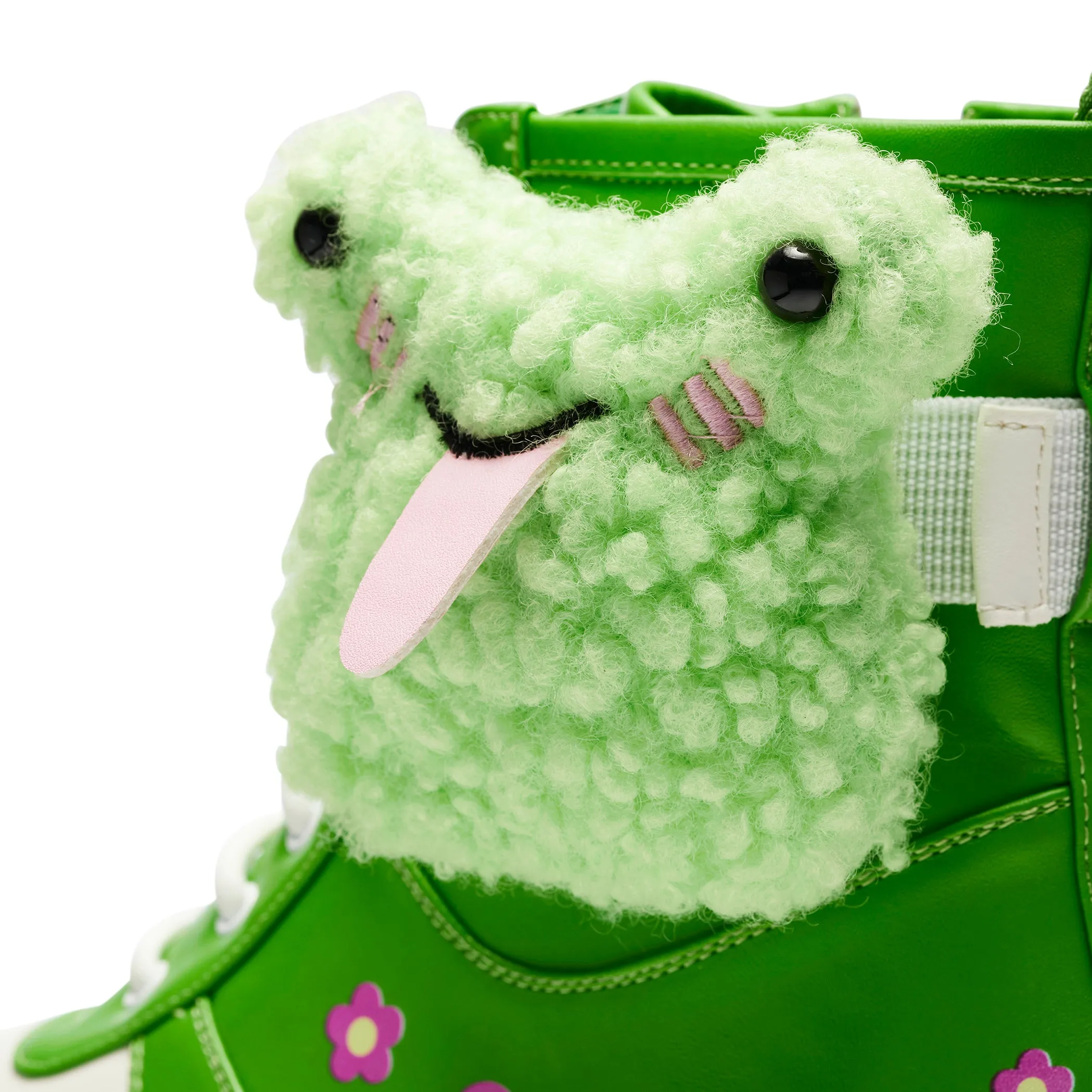 My Tongue Is Sticky Chunky Frog Boots - Green