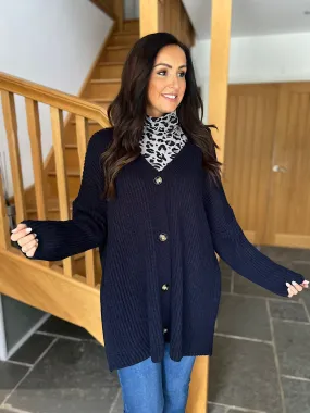 navy chunky knit button cardigan hazel - Shop now for navy chunky knit button cardigan hazel. Perfect for staying cozy and styli