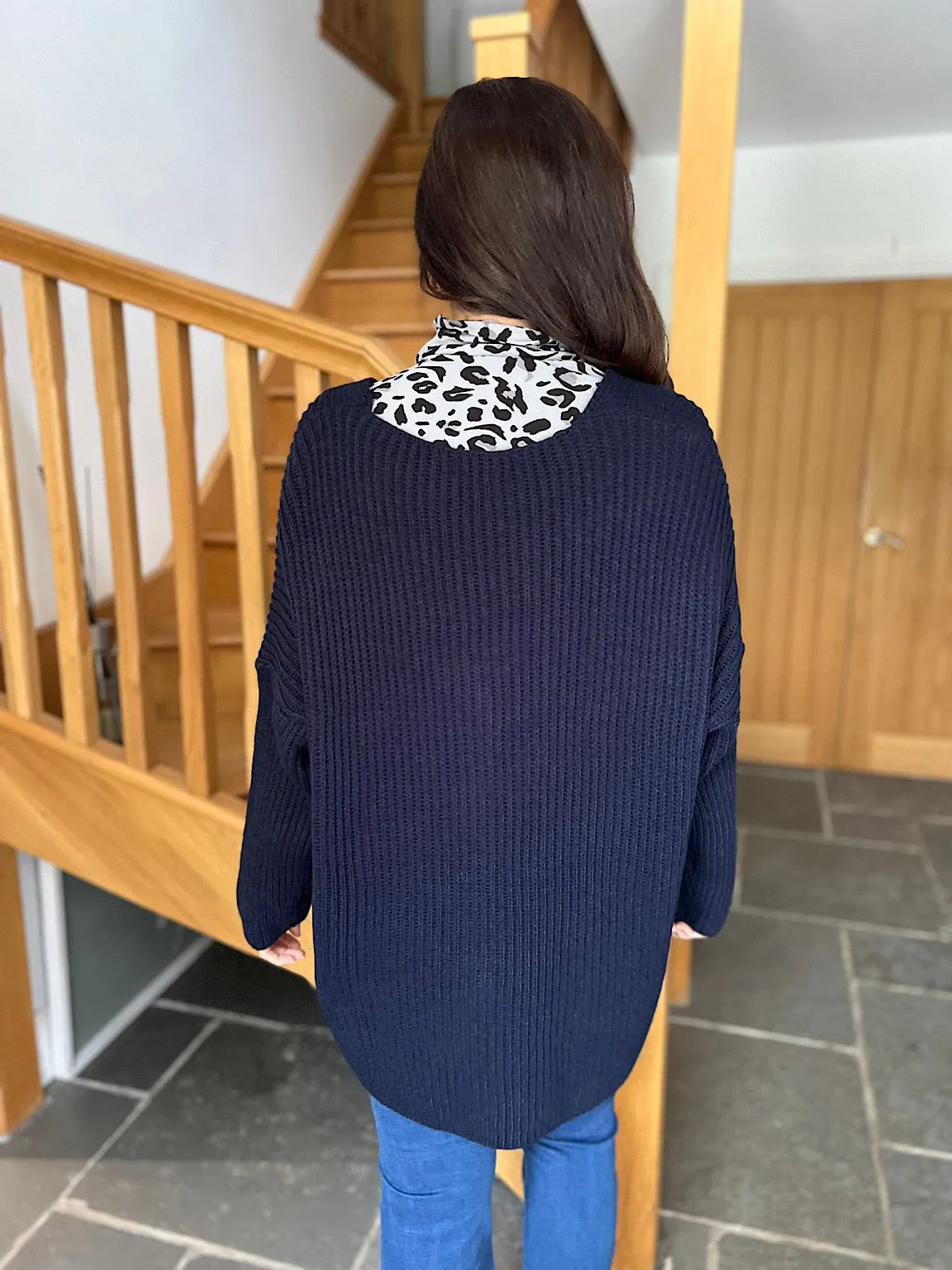 navy chunky knit button cardigan hazel - Shop now for navy chunky knit button cardigan hazel. Perfect for staying cozy and styli