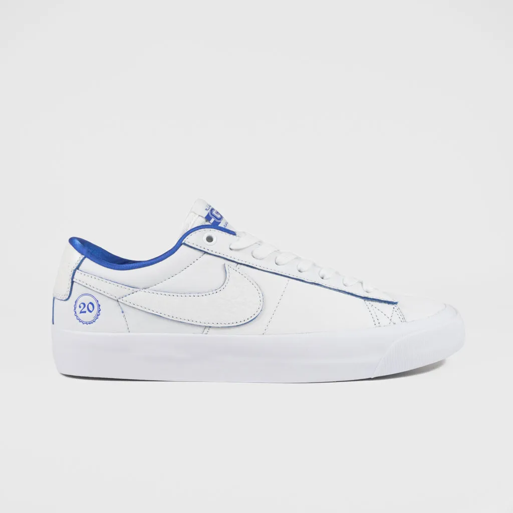 Nike SB - '20 Years of GT' Blazer Low Premium Shoes - Summit White / Game Royal - Summit White