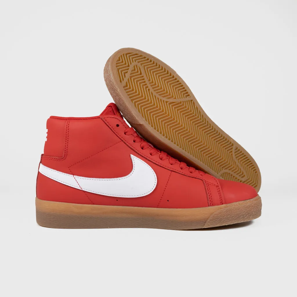 Nike SB - 'Orange Label' Blazer Mid Shoes - University Red / White - White