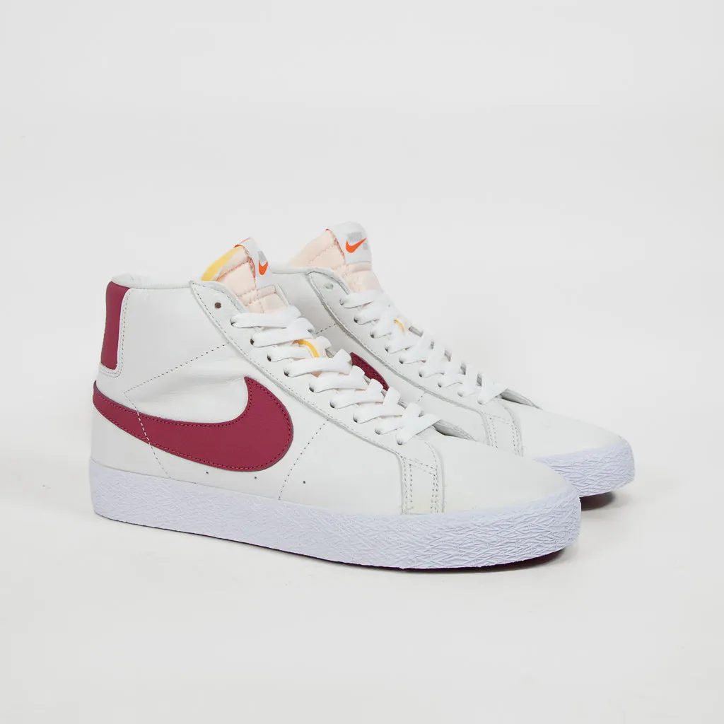 Nike SB - Orange Label Blazer Mid Shoes - White / Sweet Beet