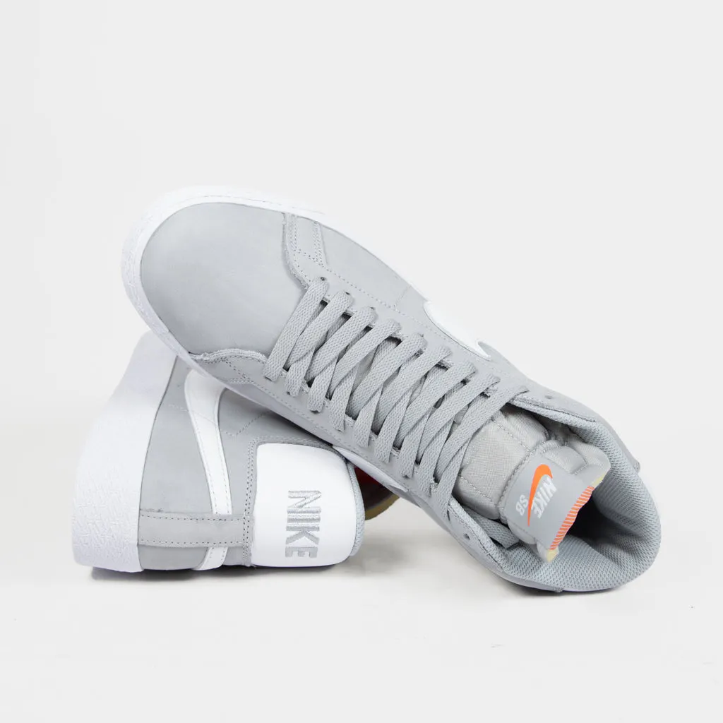 Nike SB - Orange Label Blazer Mid Shoes - Wolf Grey / White