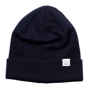 norse projects dark navy beanie