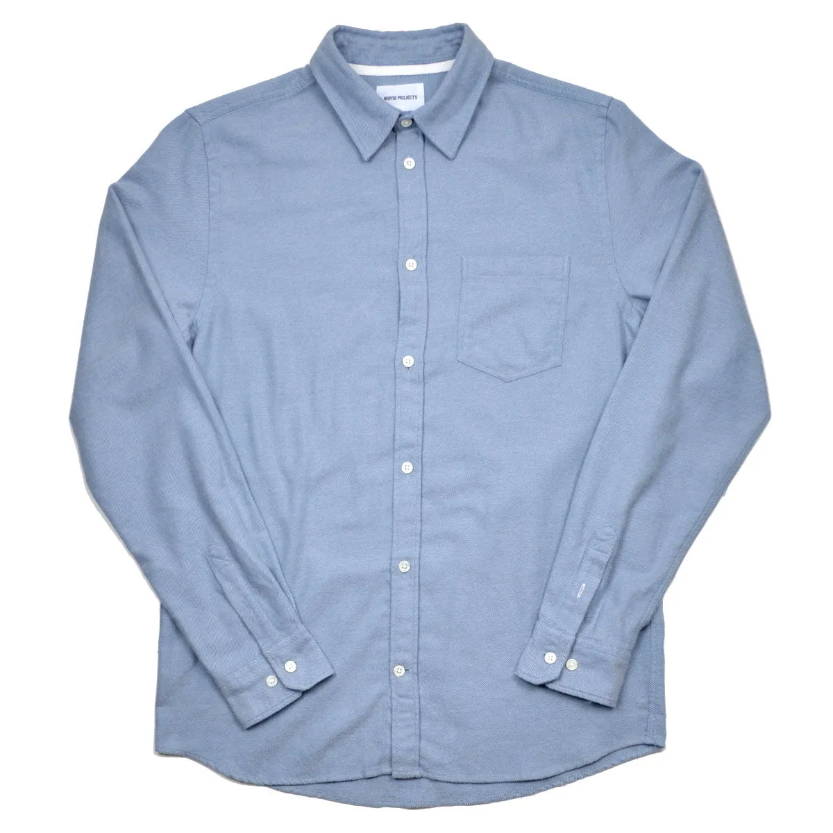 Norse Projects Fog Blue Anton Brushed Shirt