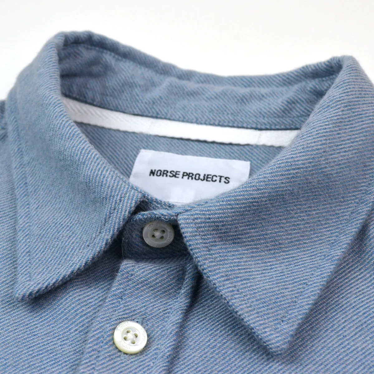 Norse Projects Fog Blue Anton Brushed Shirt