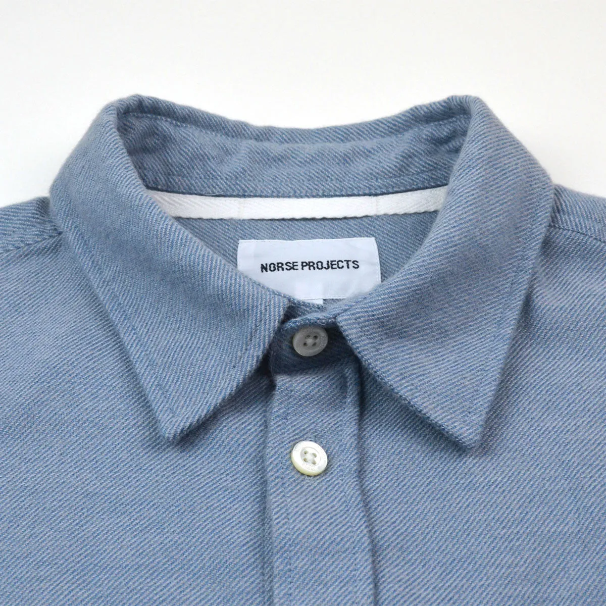 Norse Projects Fog Blue Anton Brushed Shirt