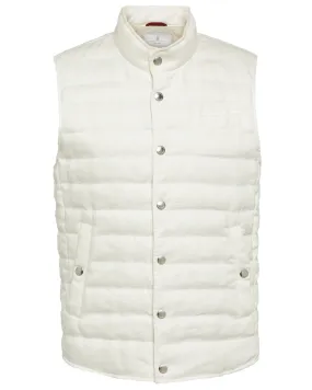 Off-White Water Resistant Padded Vest - Result: Water Resistant Off-White Padded Vest