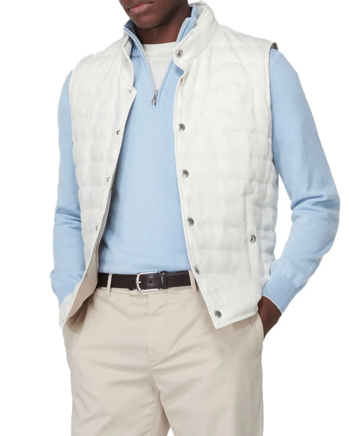 Off-White Water Resistant Padded Vest - Result: Water Resistant Off-White Padded Vest