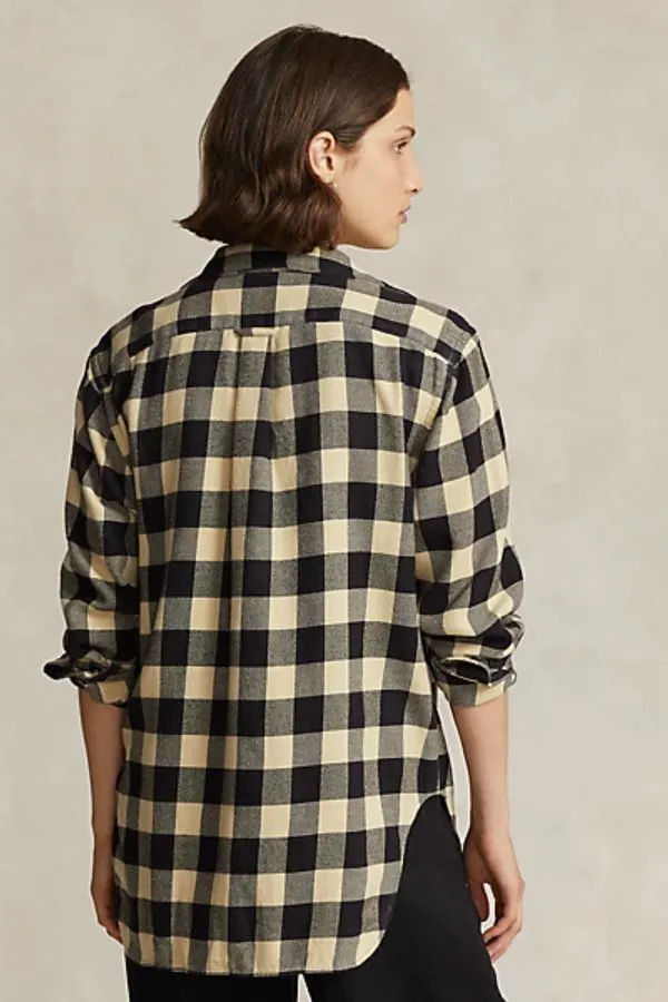 Oversized Plaid Cotton Utility Shirt - Shop Now