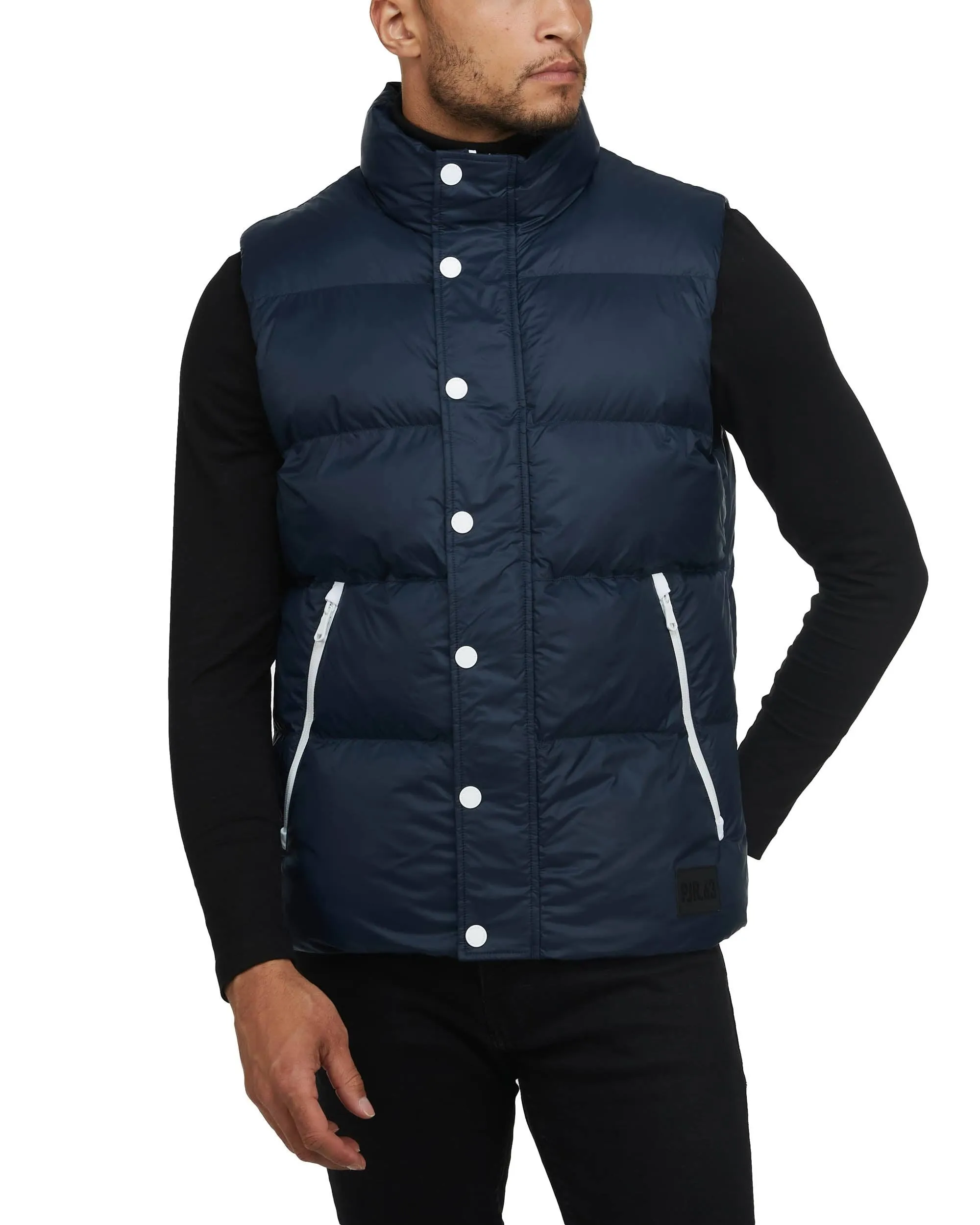 Pajar Men's Jaeger Channel Quilted Lightweight Puffer Vest Navy