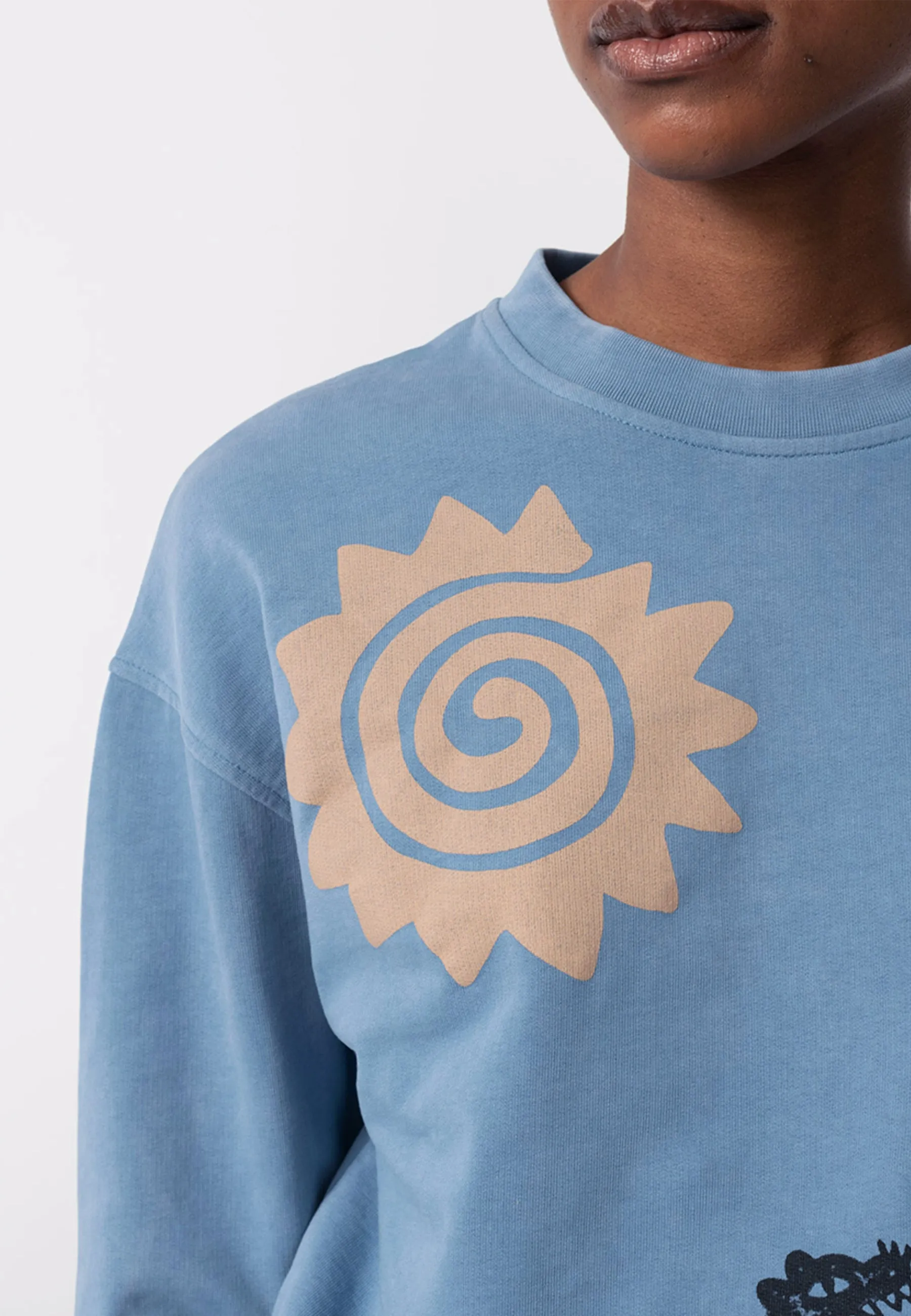 Pantherass Crew Neck Sweater - Washed Blue