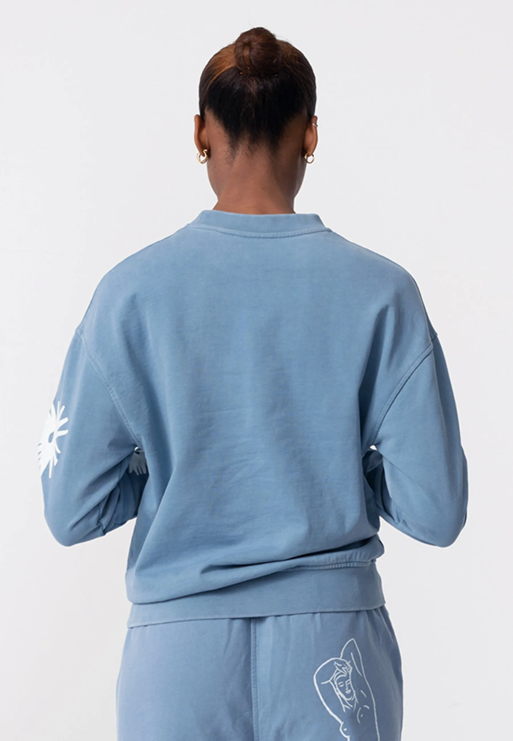 Pantherass Crew Neck Sweater - Washed Blue