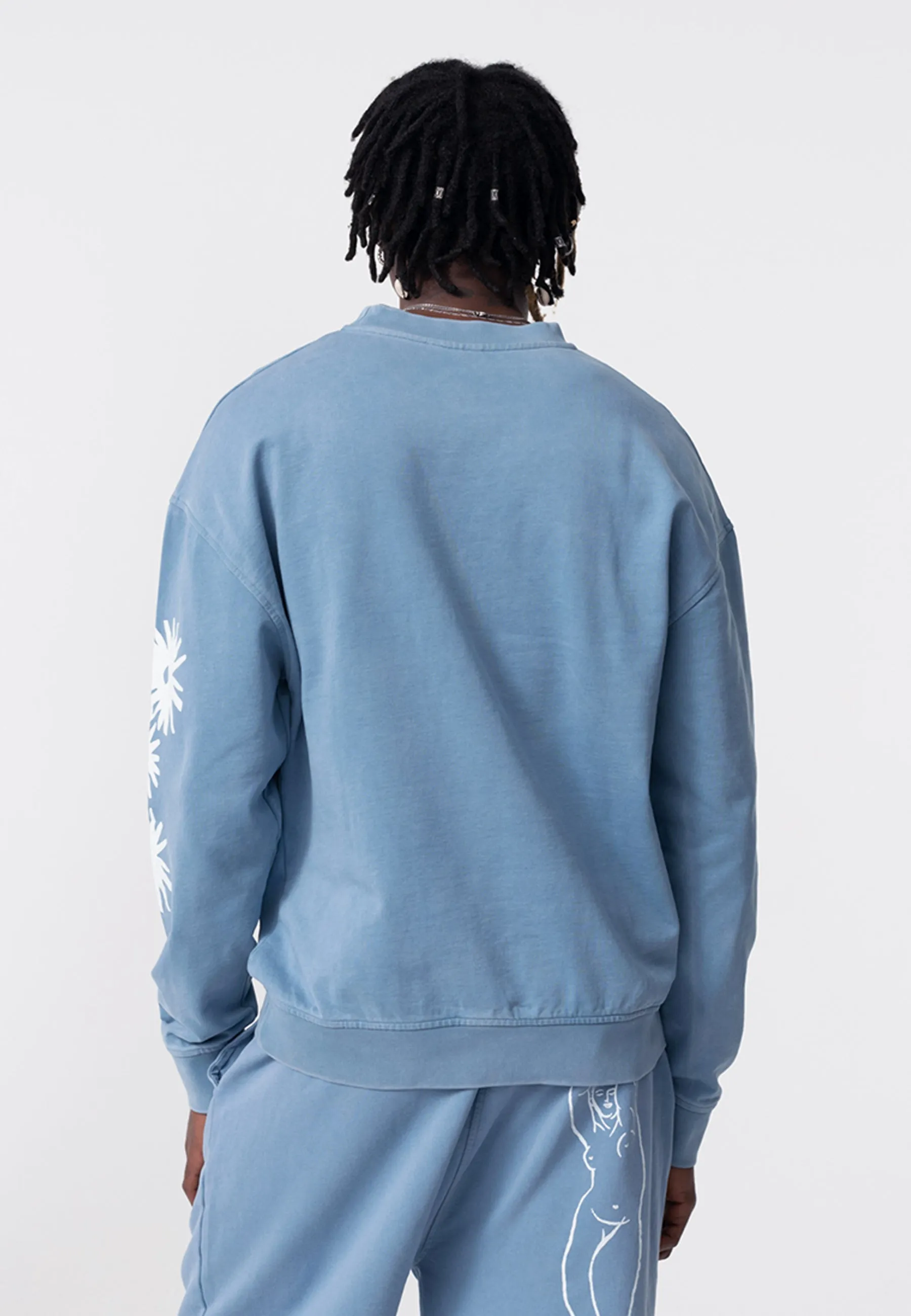 Pantherass Crew Neck Sweater - Washed Blue