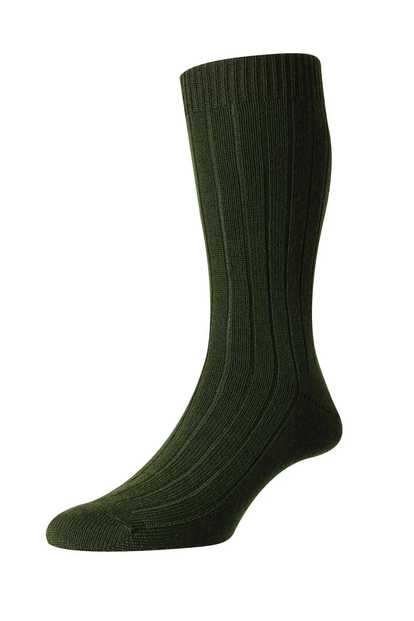 Pantherella Packington Dark Olive wool socks