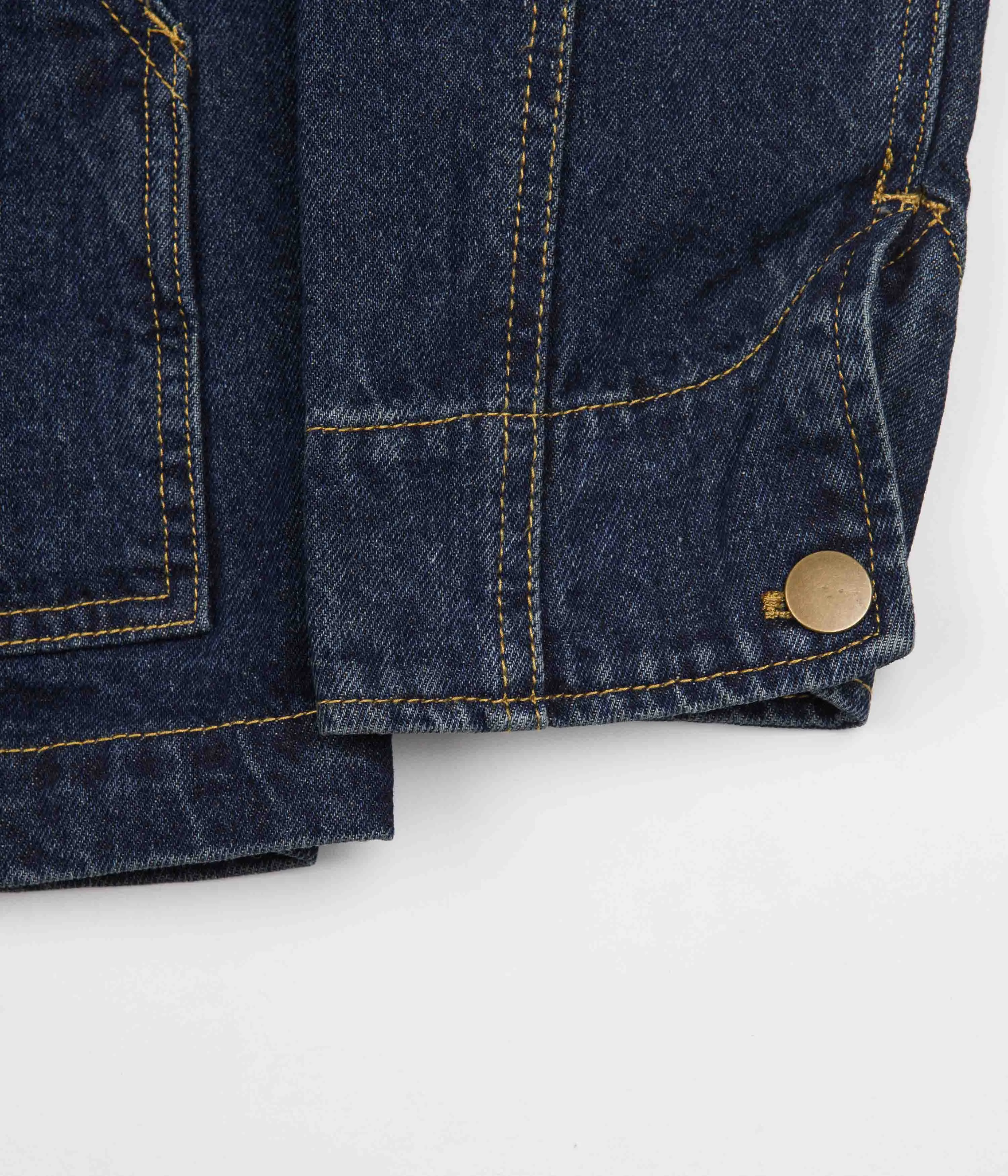 Pass Port Workers Club Denim Packers Jacket - Washed Dark Indigo