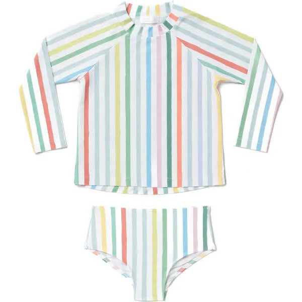 Pearl Street Swim Rashguard Set, Abersoch Stripe