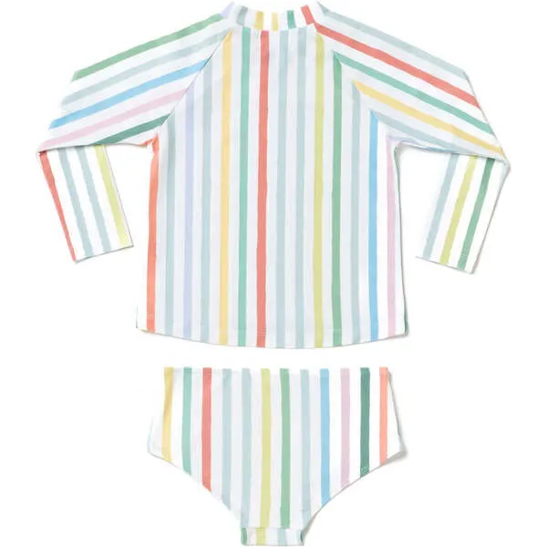 Pearl Street Swim Rashguard Set, Abersoch Stripe