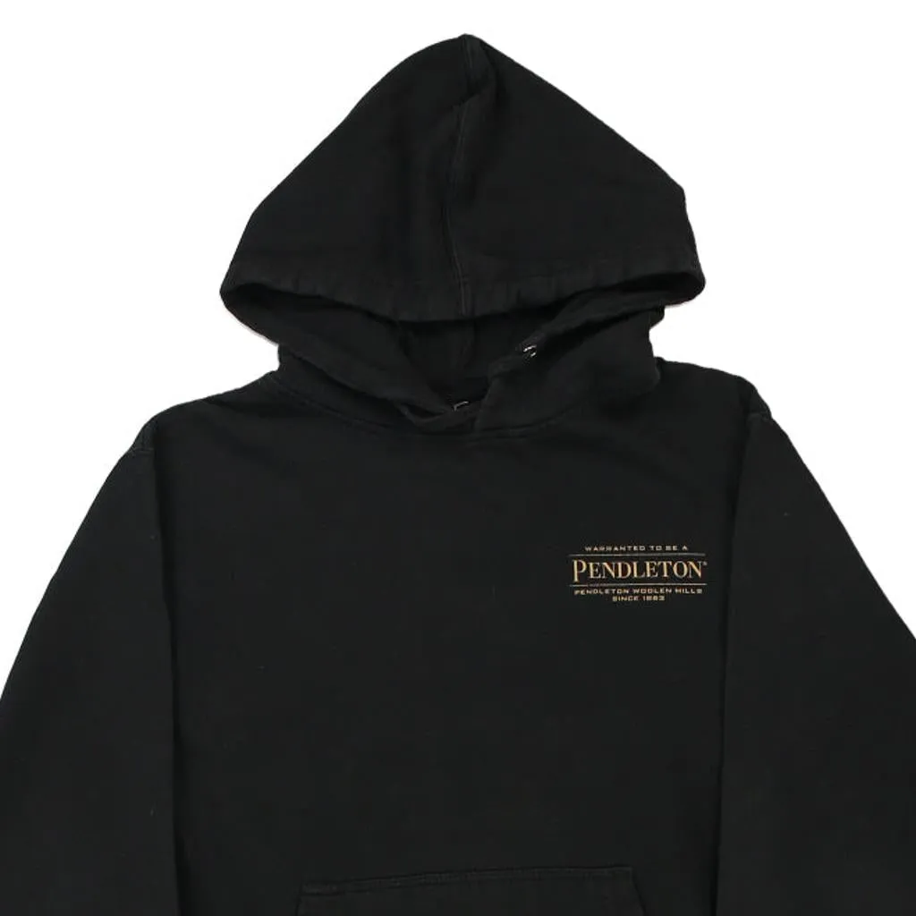 Pendleton Graphic Hoodie - Small Black Cotton Blend