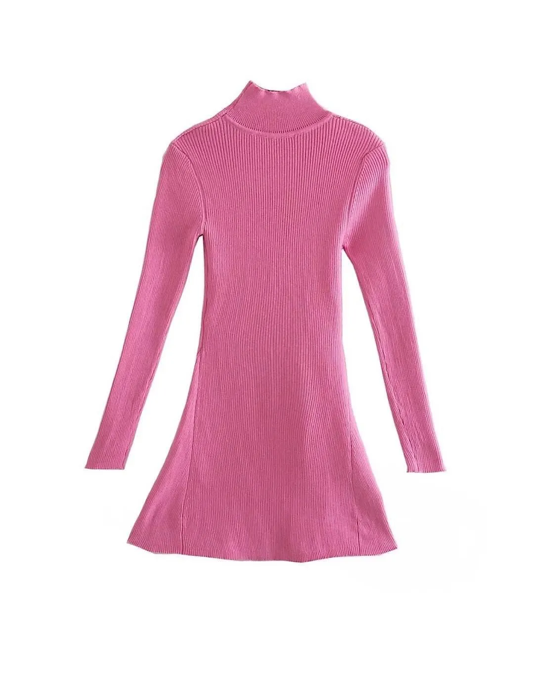 Pink Knit Turtleneck Mini Dress - Search Engine Optimization (SEO) Result: Pink Knit Turtleneck Mini Dress