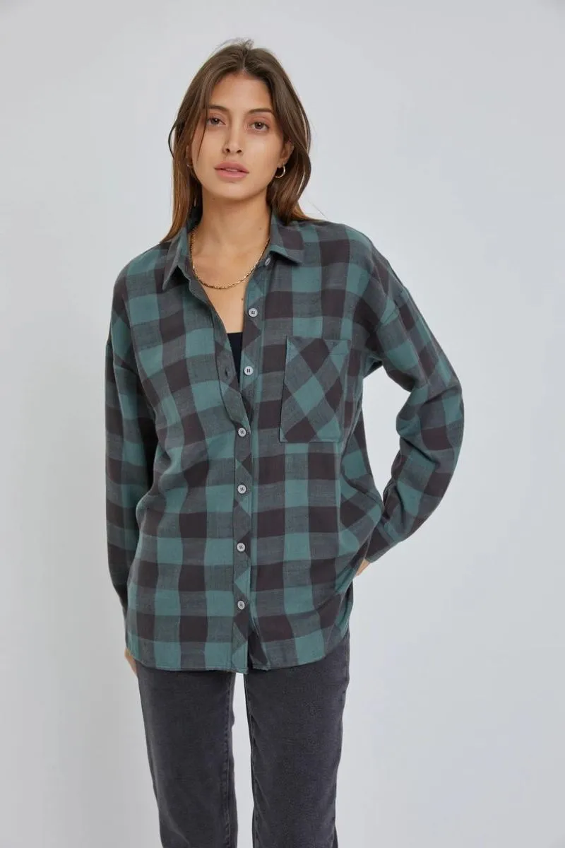 Plus Size Flannel Shirt