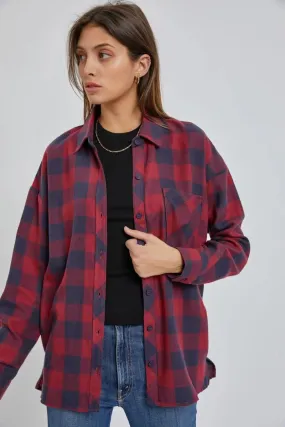 Plus Size Flannel Shirt