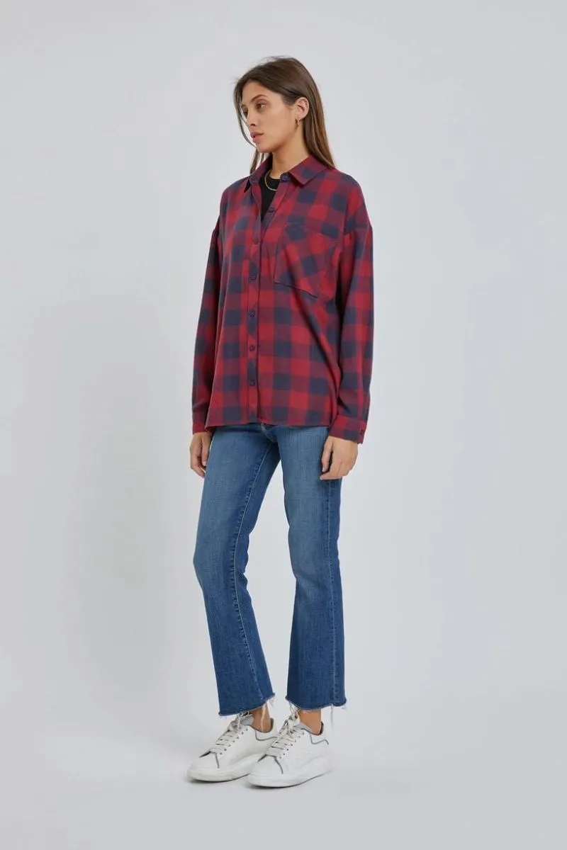 Plus Size Flannel Shirt