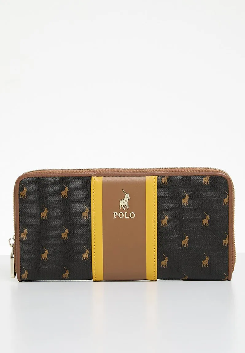 Polo Camden Zip Aound Purse  Brown