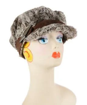 Praline Swirl Faux Fur Valerie Hat with Button-Horn