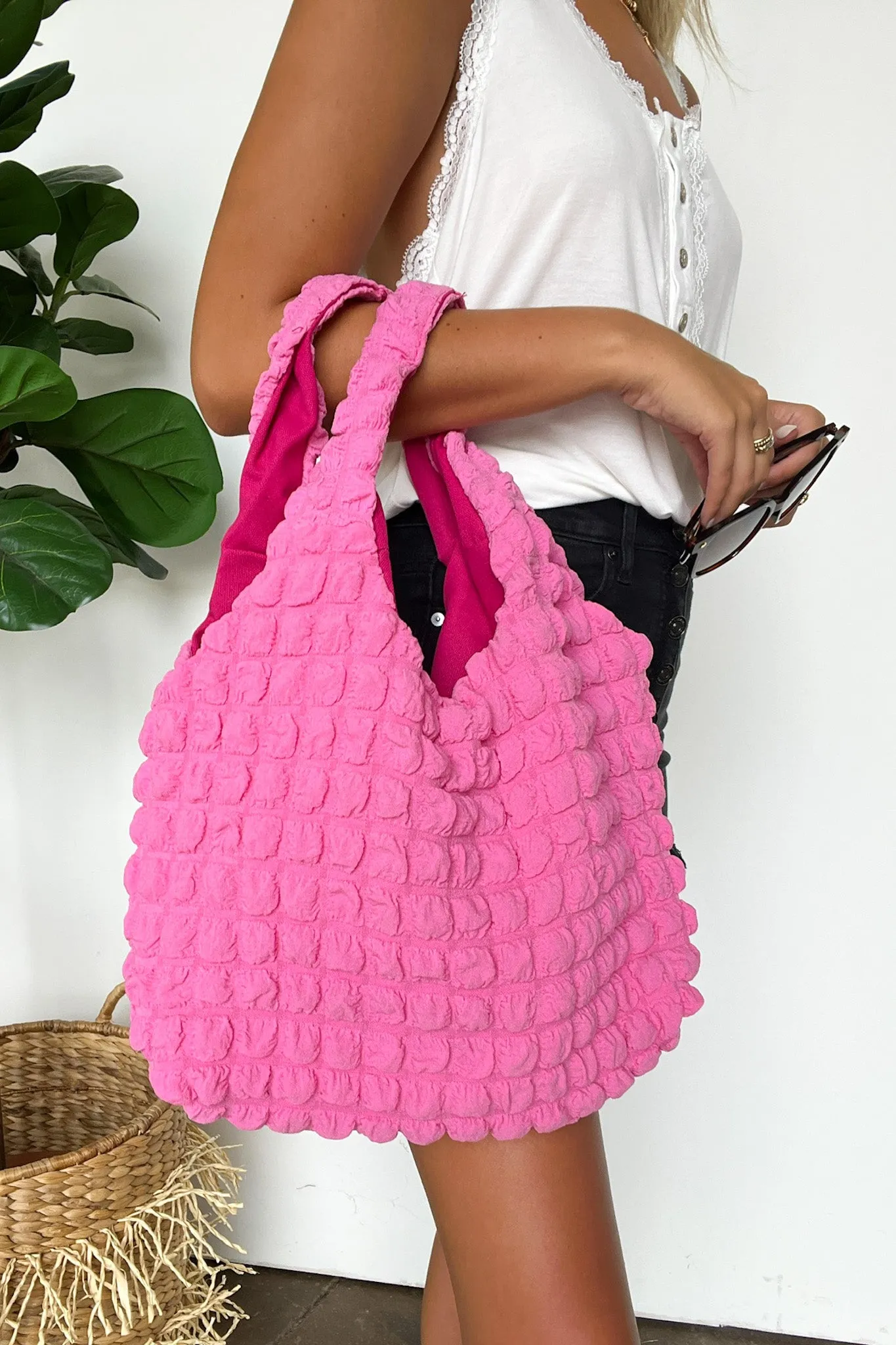 Puffy Cloud Quilted Tote Bag