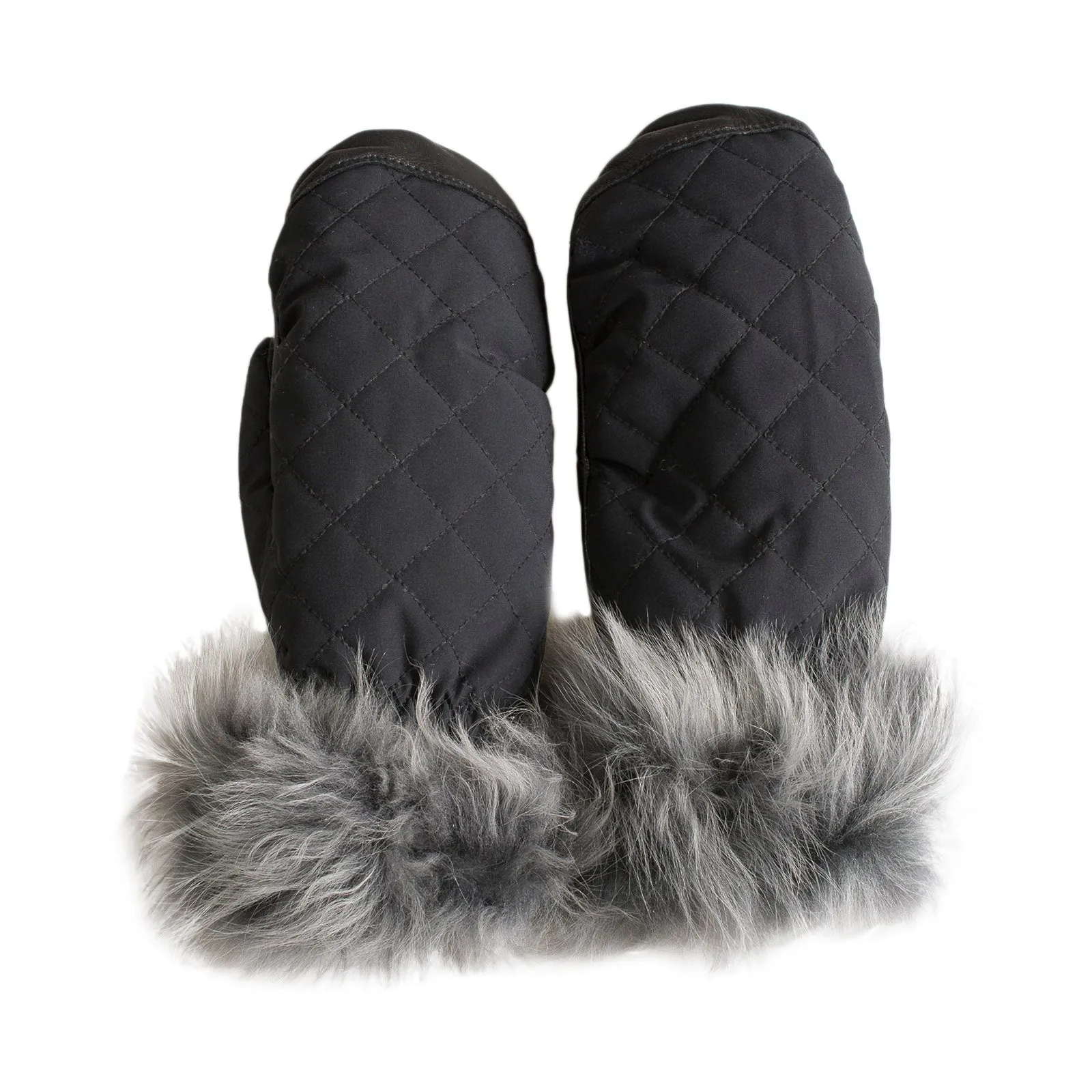 Quilted Nylon Leather Toscana Sheepskin Mittens for Women - UGG