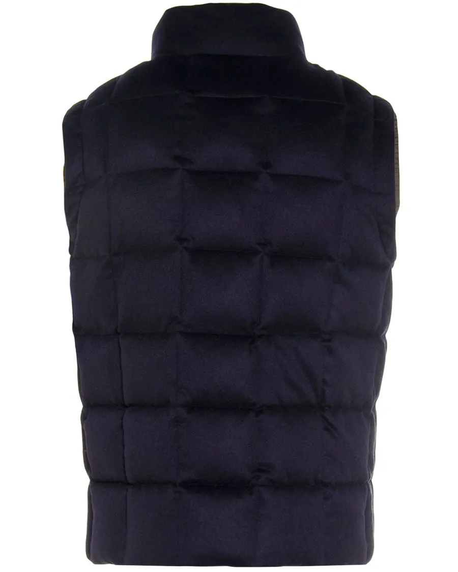 Quilted Puffer Vest - Navy