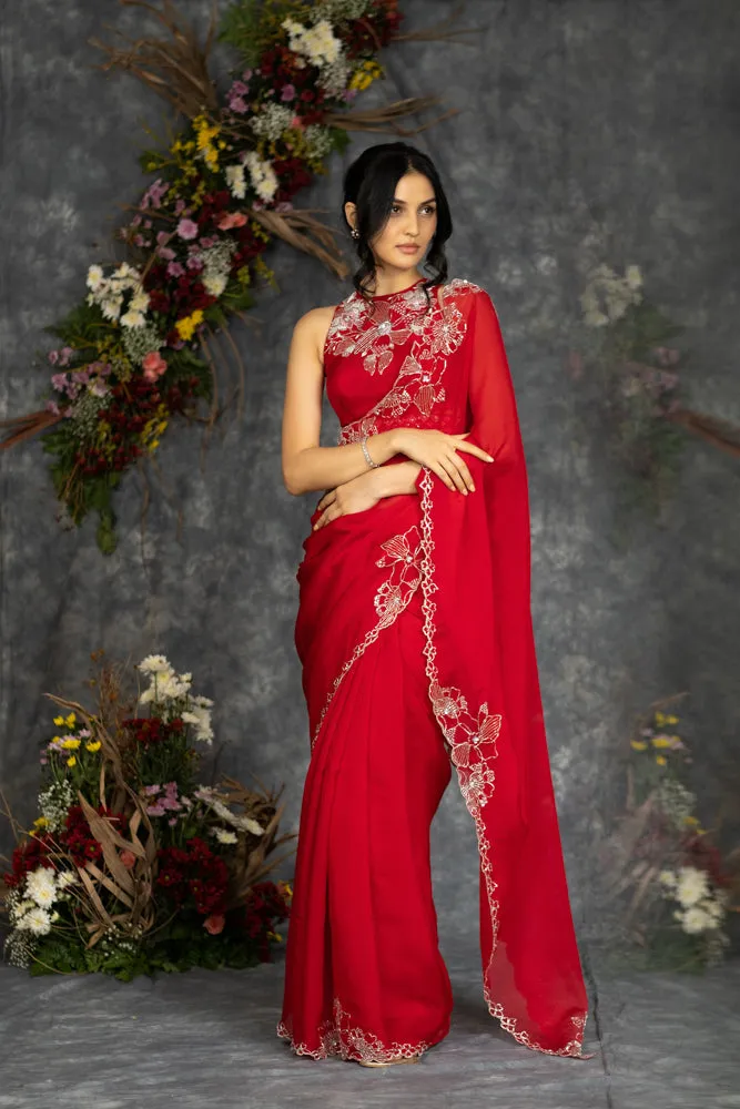 Rasya Saree - Red