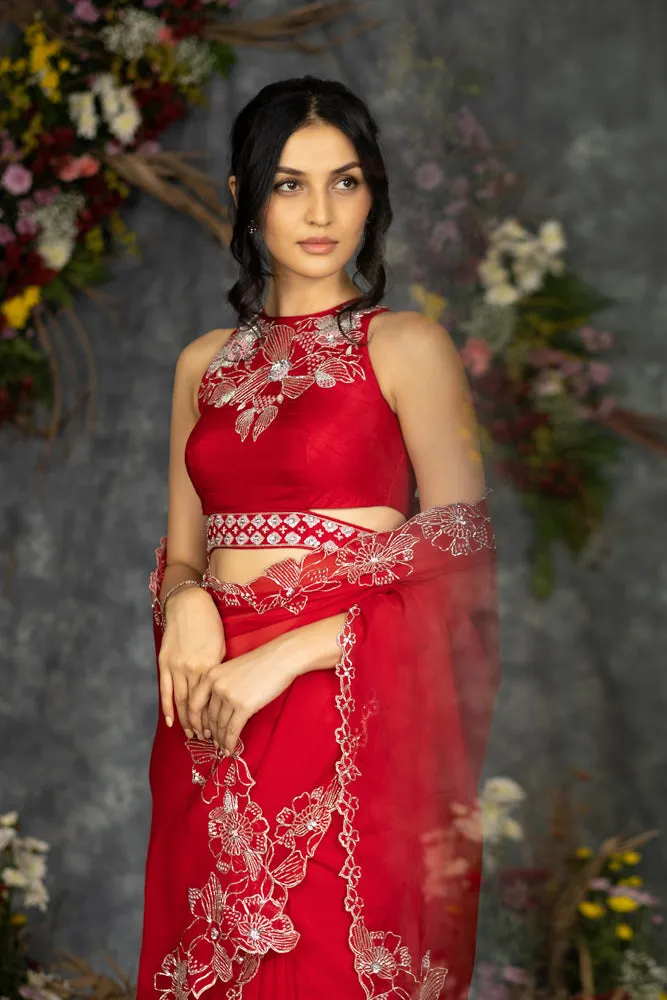 Rasya Saree - Red