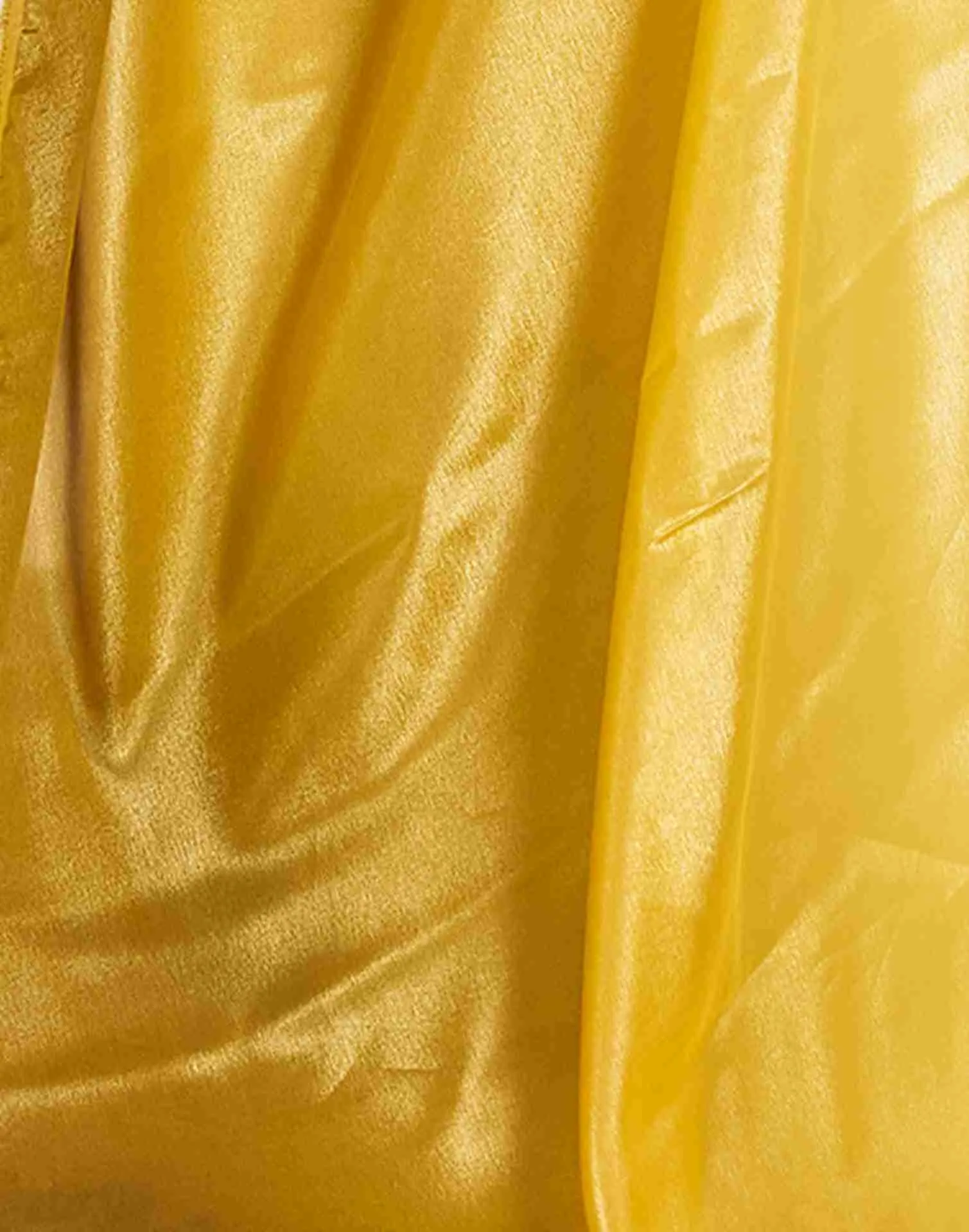 Ready To Wear Yellow Georgette Plain Saree